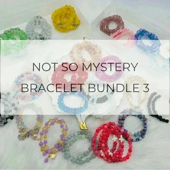 Not So Mystery Bracelet Bundle 3 (3 Piece Randomly Selected Beaded Bracelets) - Picture 1 of 16